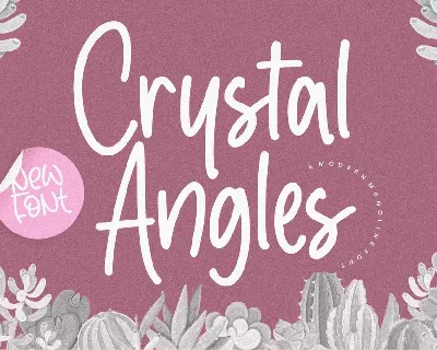 Crystal Angles font