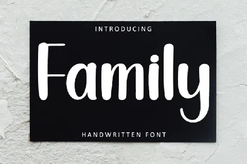 Family Typeface font