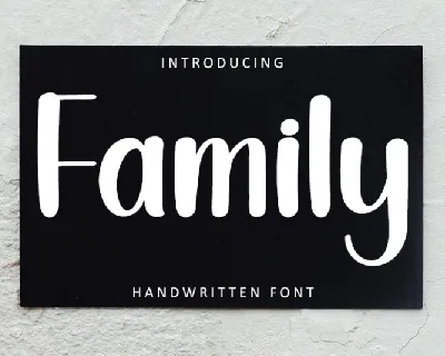 Family Typeface font