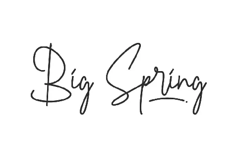 Big Spring font