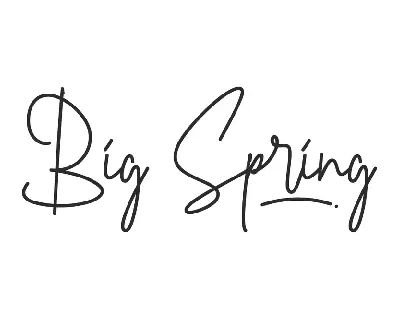 Big Spring font