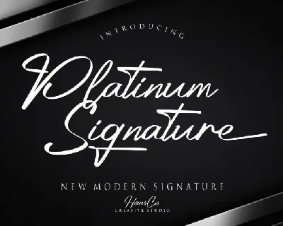 Platinum Signature font