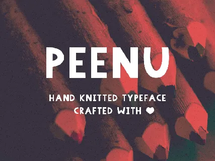 Peenu Hand Knitted Typeface font