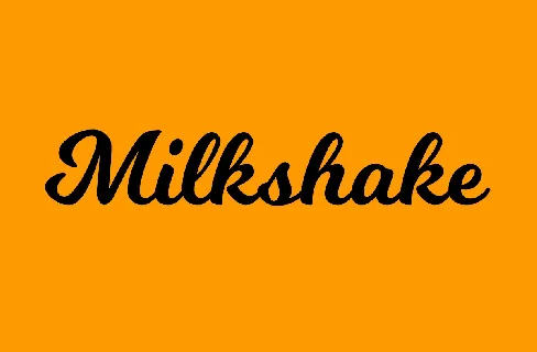 Milkshake font