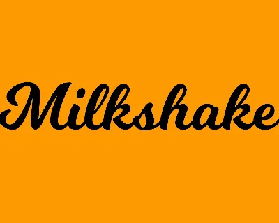 Milkshake font