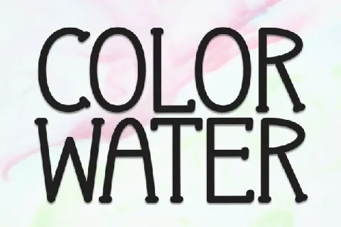 Color Water Display font