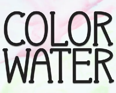 Color Water Display font