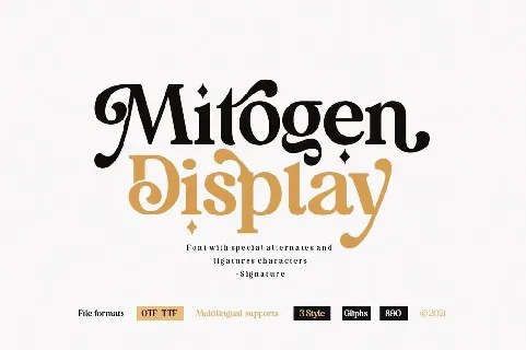 Mitogen Display font