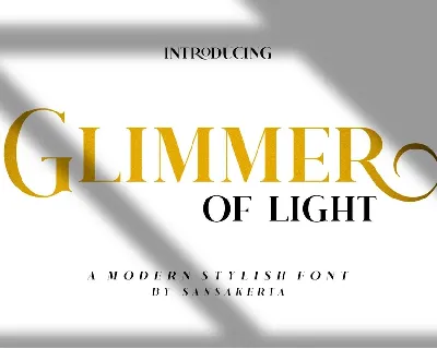 Glimmer of Light font