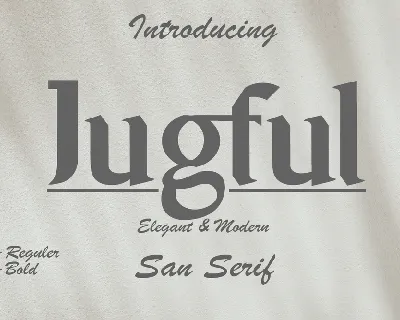 Jugful font