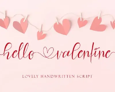 Hello Valentine Calligraphy font