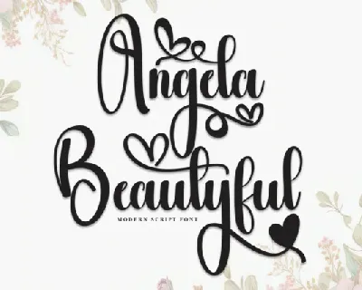 Angela Beautyful Script font