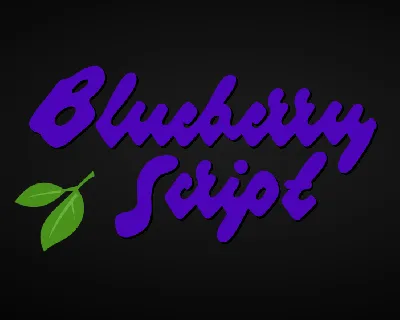 Blueberry Script PERSONAL USE font
