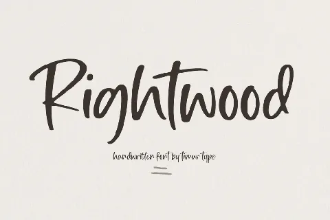 Rightwood font