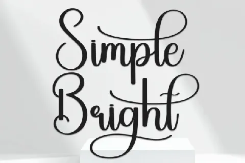Simple Bright Script font