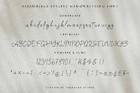 Airadhilla font