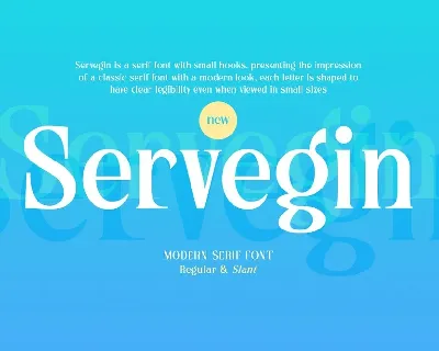 Servegin font