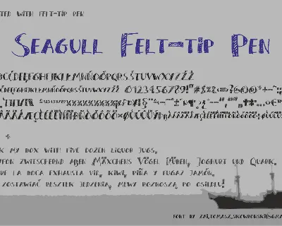 Seagull Felt-tip Pen font