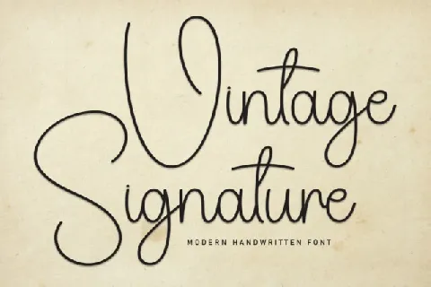 Vintage Signature Typeface font