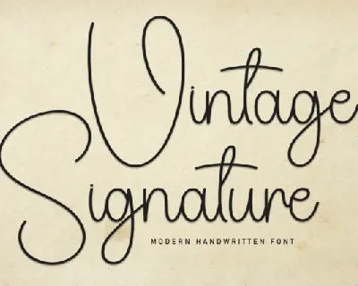 Vintage Signature Typeface font