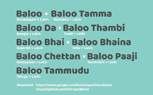 Baloo Paaji font