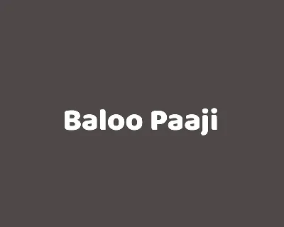 Baloo Paaji font