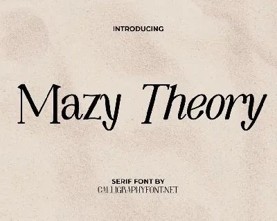 Mazy Theory Demo font