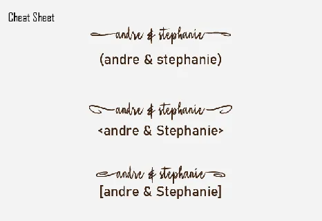 Andre and Stephanie font