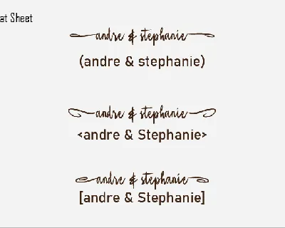 Andre and Stephanie font