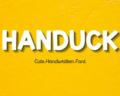 Handuck Display font