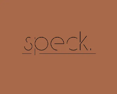 Speck Display Typeface font