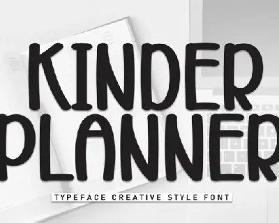 Kinder Planner Display font