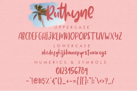 Ruthyne font
