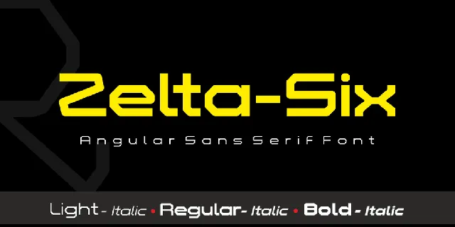 Zelta-Six Demo font