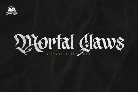 Mortal Claws – Blackletter font