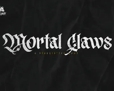 Mortal Claws – Blackletter font