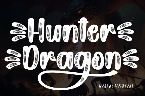 Hunter Dragon Brush font