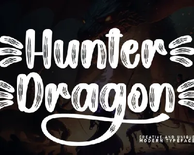 Hunter Dragon Brush font