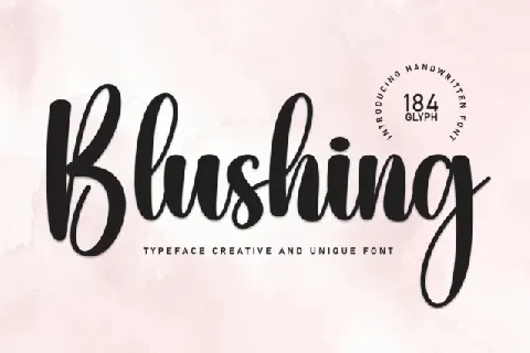 Blushing Script Typeface font