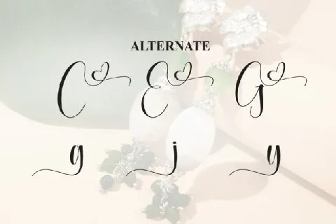 Earrings Calligraphy font