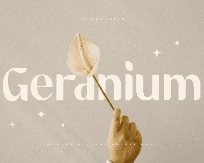 Geranium font