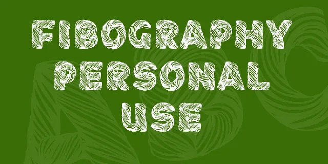 Fibography Personal Use font