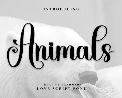 Animals Typeface font