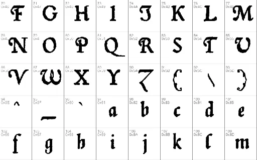 Januszowski Character 1594 font