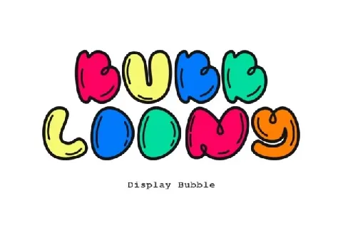 Bubbloony font