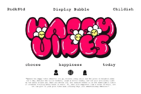 Bubbloony font