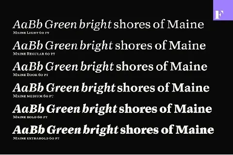 Maine Family font