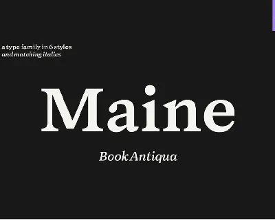 Maine Family font