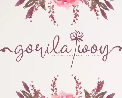 Gorila Woy Calligraphy font