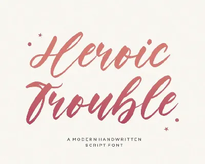 Heroic Trouble font